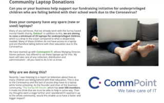 Community laptop donation