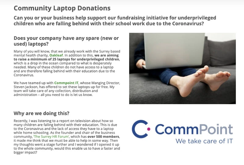 Community Laptop Donation