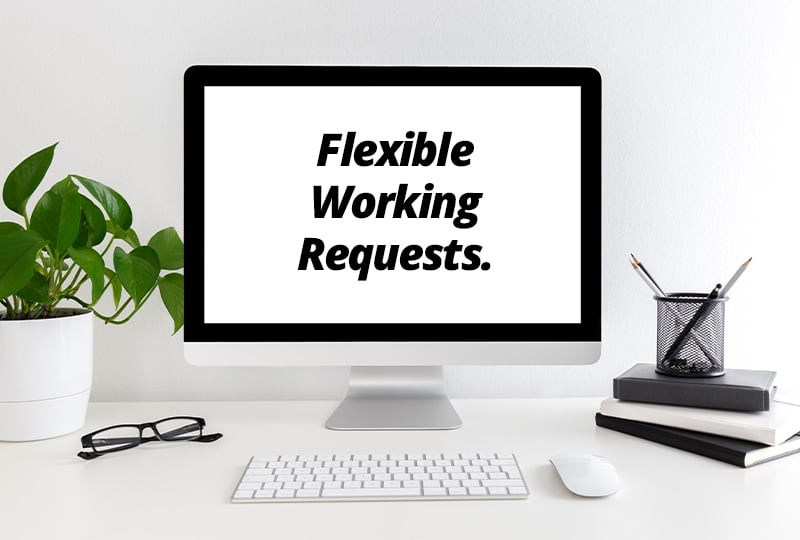 Making a flexible working request on an iMac computer