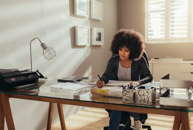 Employee working remotely