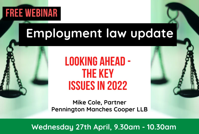 Employment law update blog April 22 Employment law webinar icon